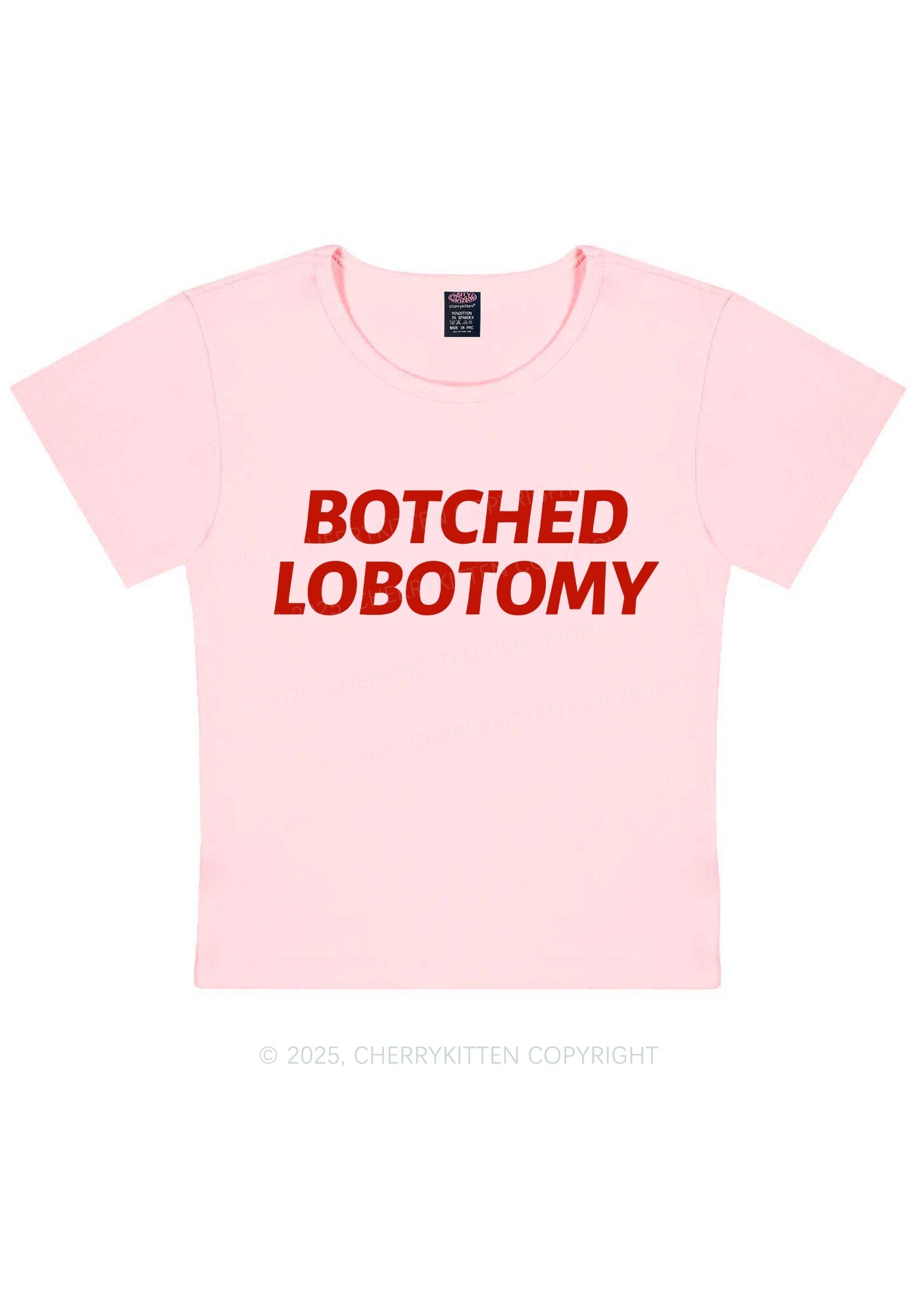Botched Lobotomy Y2K Baby Tee Cherrykitten