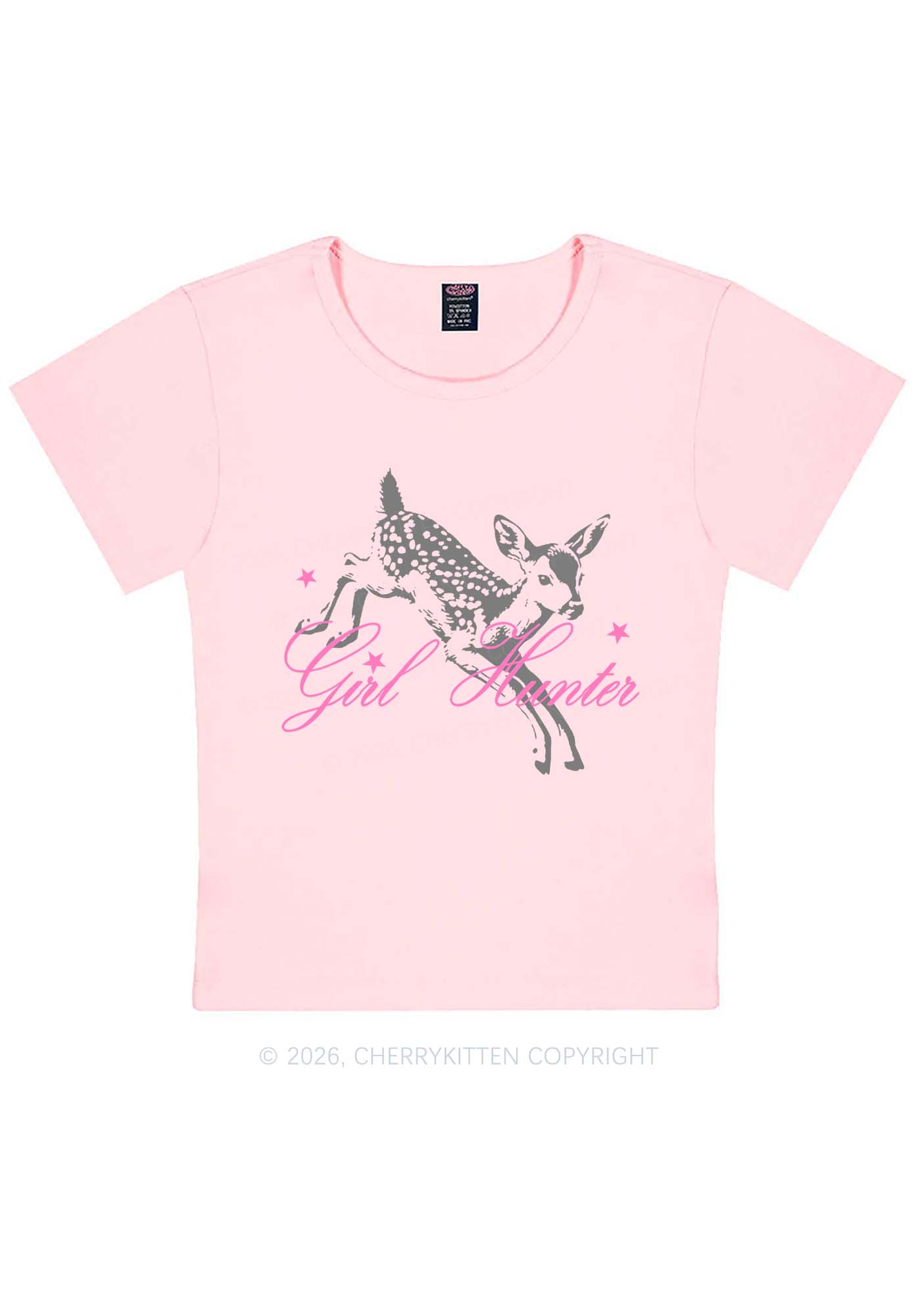Girl Hunter Deer Pride Y2K Baby Tee Cherrykitten