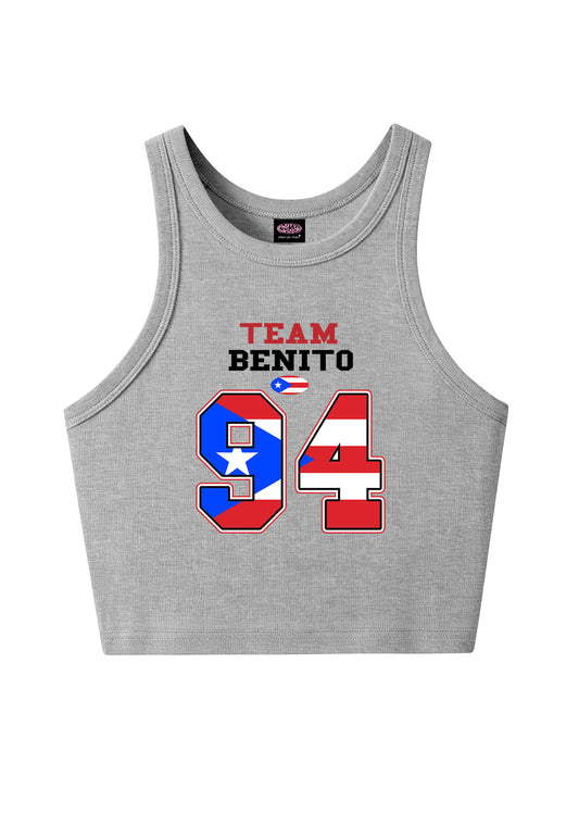 Black Team Bunny Y2K Crop Tank Top Cherrykitten