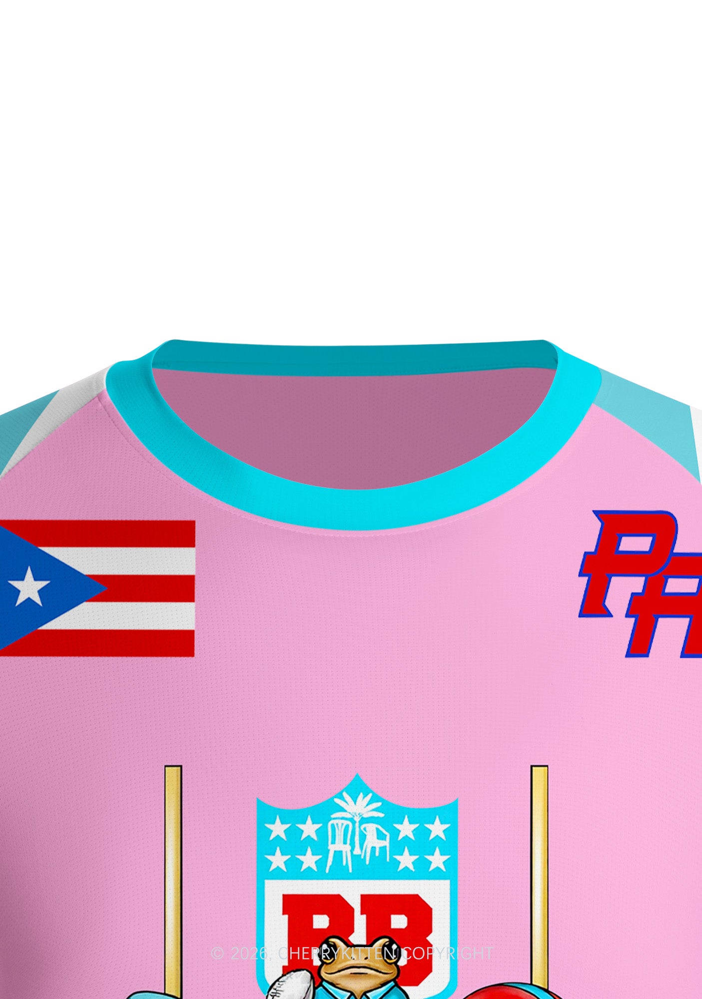 Pink Frog Y2K Football Jersey Shirts Cherrykitten