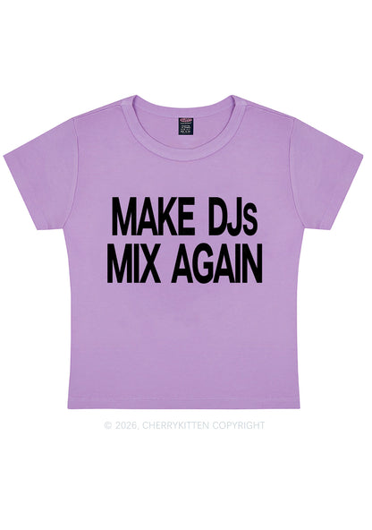 Make DJs Mix Again Y2K Baby Tee Cherrykitten
