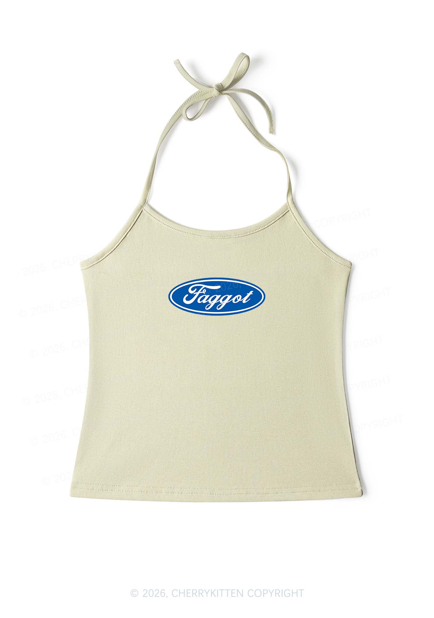 Faggot Pride Y2K Halter Neck Cami Cherrykitten