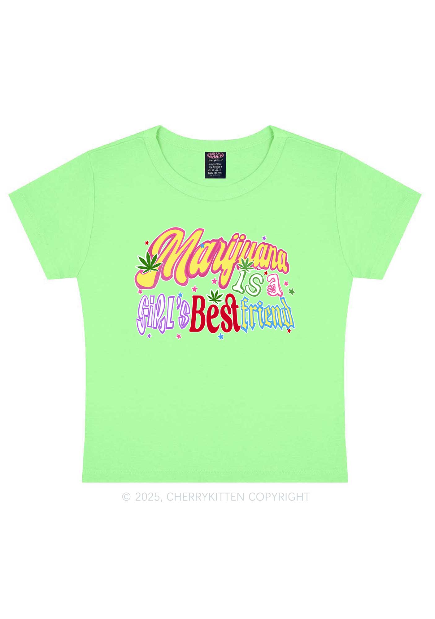 Girls Best Friend Y2K Baby Tee Cherrykitten