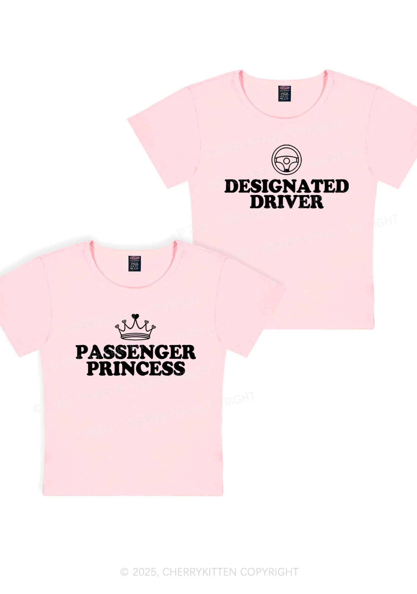 Passenger Princess Designated Driver Y2K Valentine's Day Baby Tee Cherrykitten