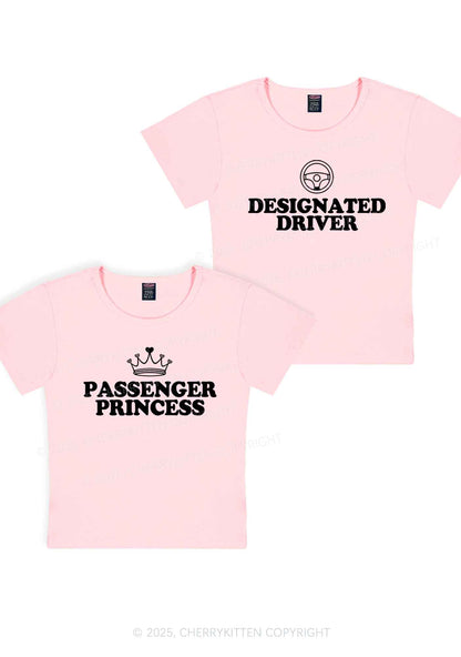Passenger Princess Designated Driver Y2K Valentine's Day Baby Tee Cherrykitten