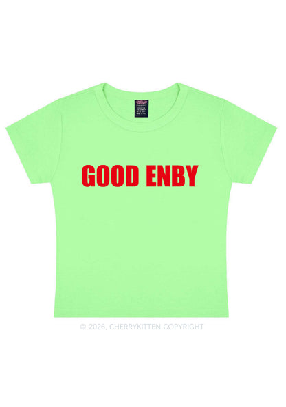 Good Enby Pride Y2K Baby Tee Cherrykitten
