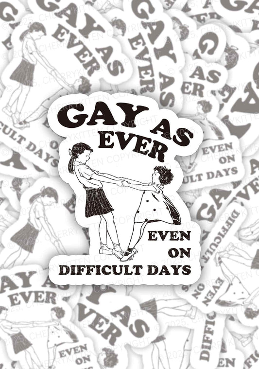 Gay As Ever Pride 1Pc Y2K Sticker Cherrykitten