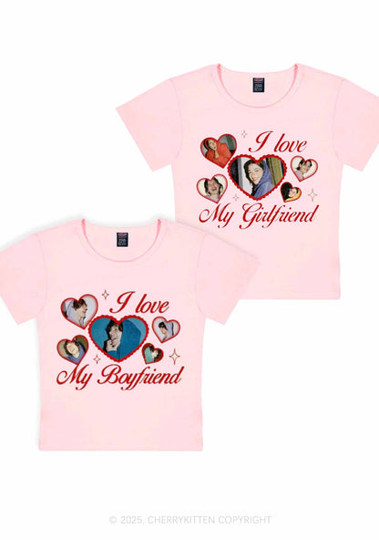 Custom Boyfriend Girlfriend Photos Y2K Valentine's Day Baby Tee Cherrykitten