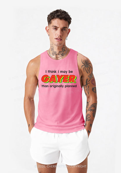 I May Be Gayer Pride Y2K Men Racerback Tank Top Cherrykitten
