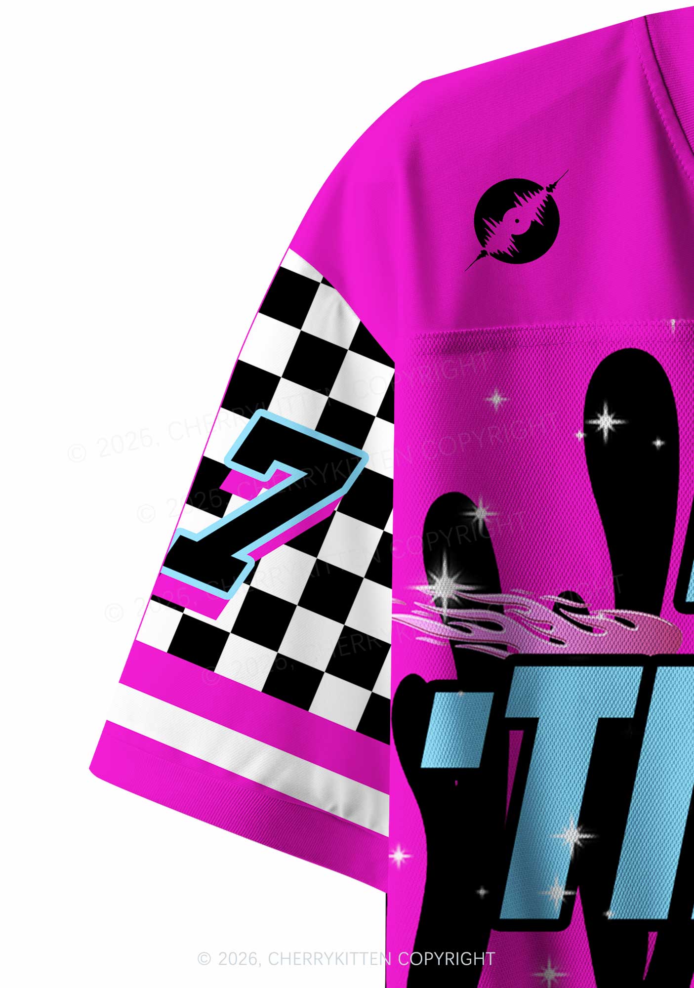 Rave Till You Cry Y2K Crop Sport Jersey Shirts Cherrykitten