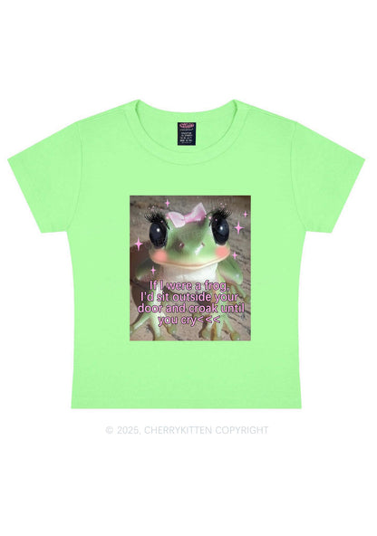 If I Were Frog Y2K Baby Tee Cherrykitten