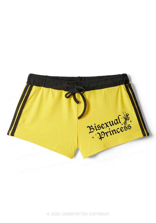 Bisexual Princess Pride Y2K Drawstring Mini Shorts Cherrykitten