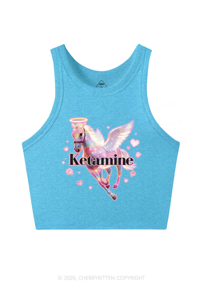 Angel K Horse Valentine's Day Y2K Crop Tank Top Cherrykitten