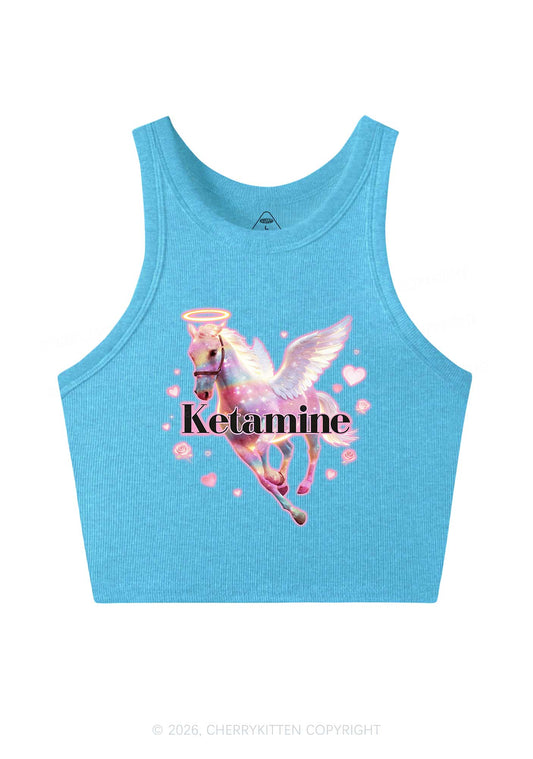 Angel K Horse Valentine's Day Y2K Crop Tank Top Cherrykitten