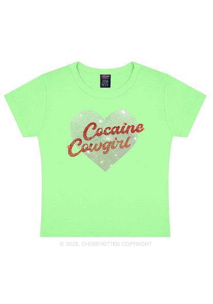 Rhinestone Cola Cowgirl Y2K Baby Tee Cherrykitten