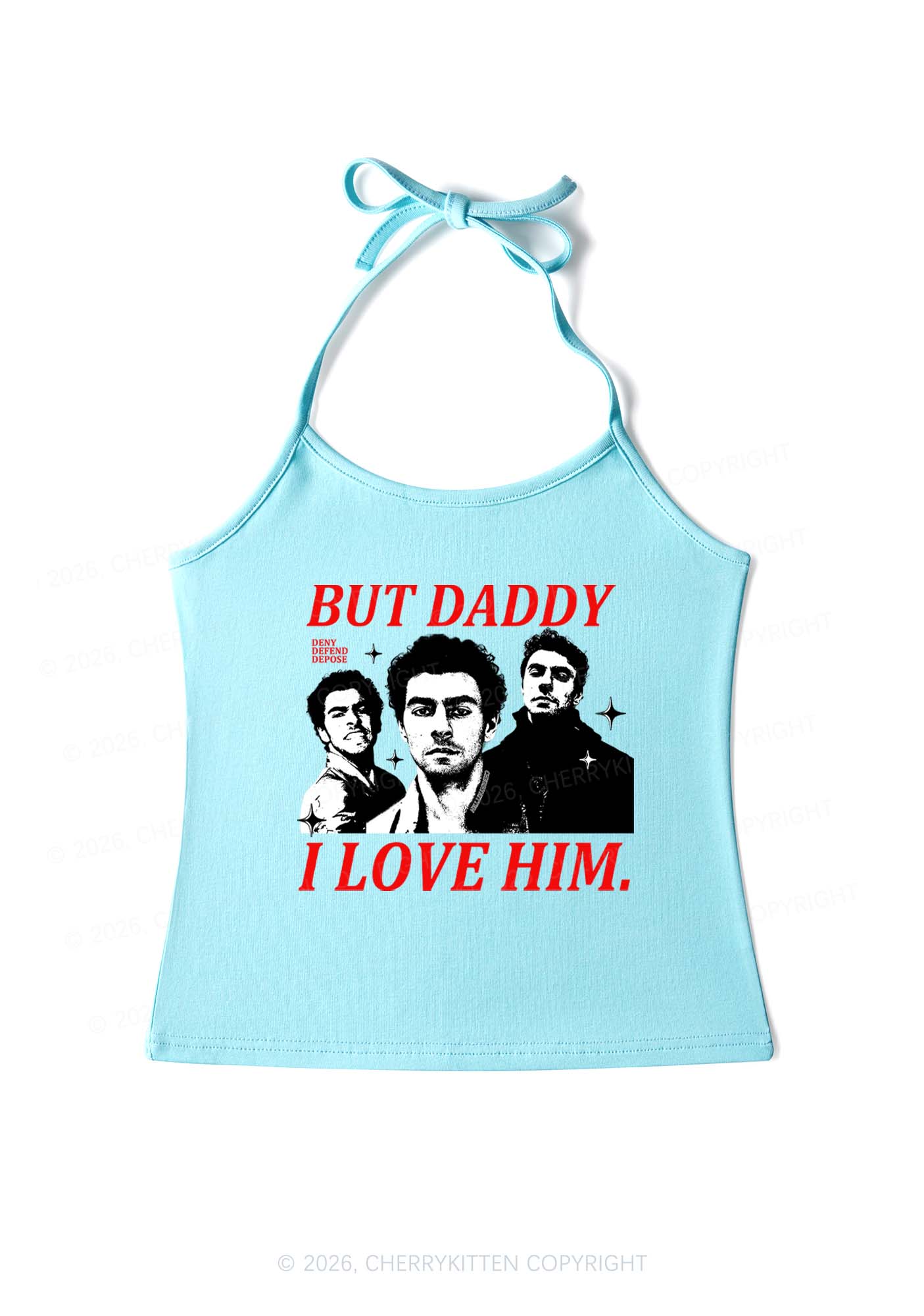 Daddy I Love Luigi Y2K Halter Neck Cami Cherrykitten