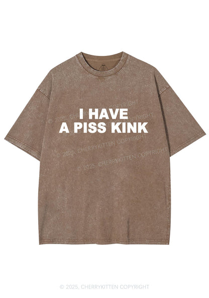 Piss Kink Y2K Shirts Washed Tee Cherrykitten