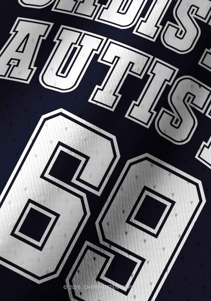 Sadistic And Autistic Y2K Crop Football Jersey Shirts Cherrykitten