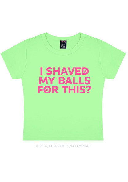 Shaved My Balls For This Y2K Baby Tee Cherrykitten