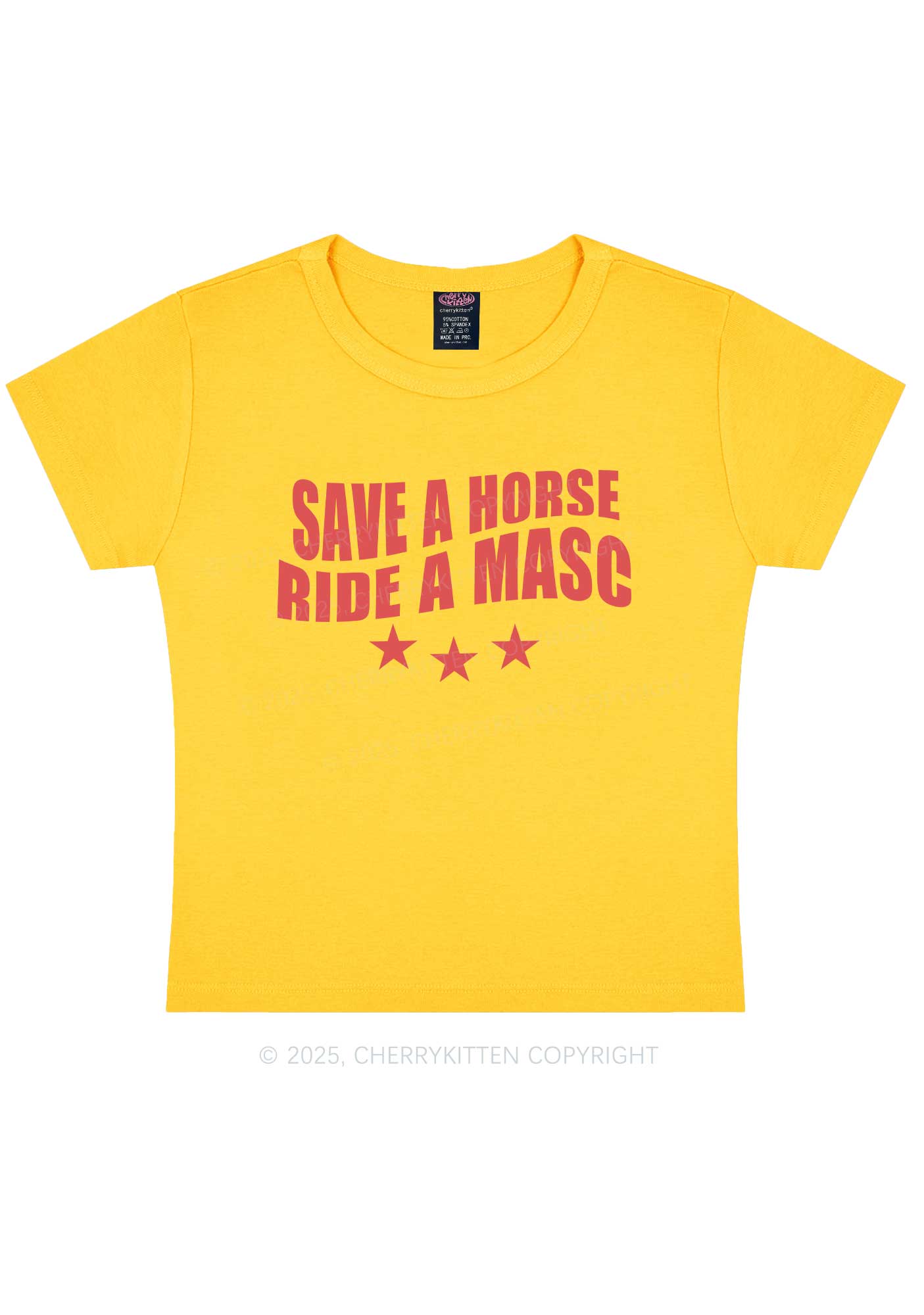 Ride A Masc Pride Y2K Baby Tee Cherrykitten