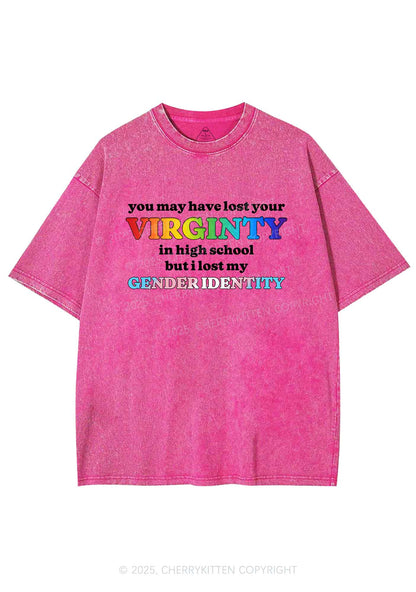 I Lost My Gender Identity Pride Y2K Shirts Washed Tee Cherrykitten