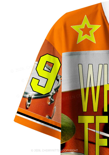 Techno Hamster Drummer Y2K Crop Sport Jersey Shirts Cherrykitten