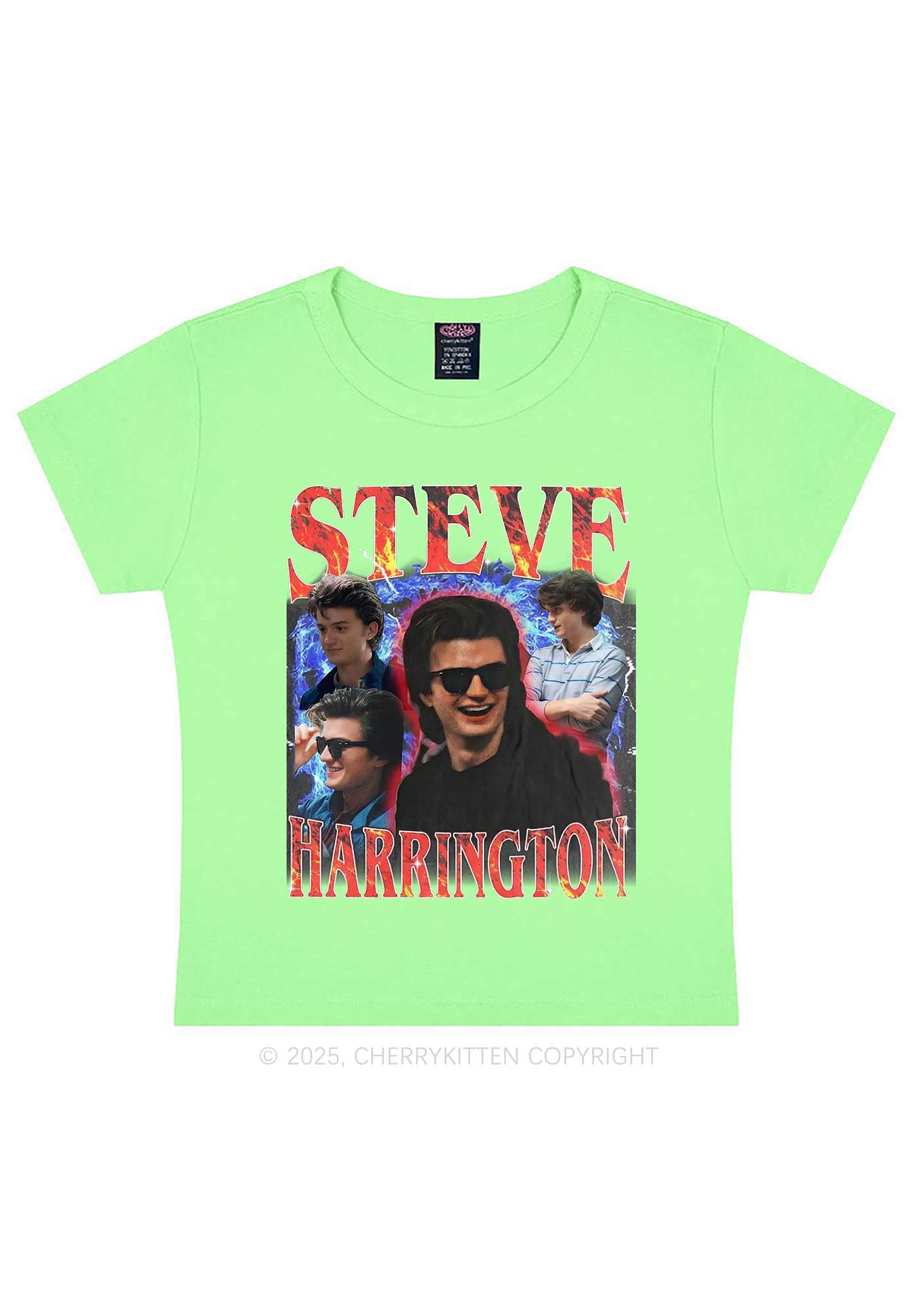 SH Red Blaze Y2K Baby Tee Cherrykitten