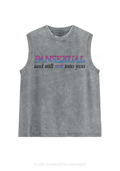 Pansexual Still Not Into You Pride Y2K Washed Muscle Tank Cherrykitten