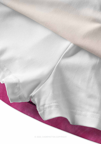 Lesbian Flag Pride Y2K Print Mini Skirt Cherrykitten