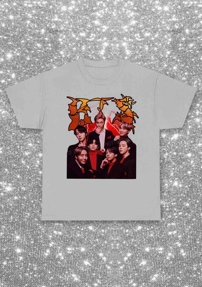 Bangtan Reacciones Kpop Y2K Chunky Shirt Cherrykitten