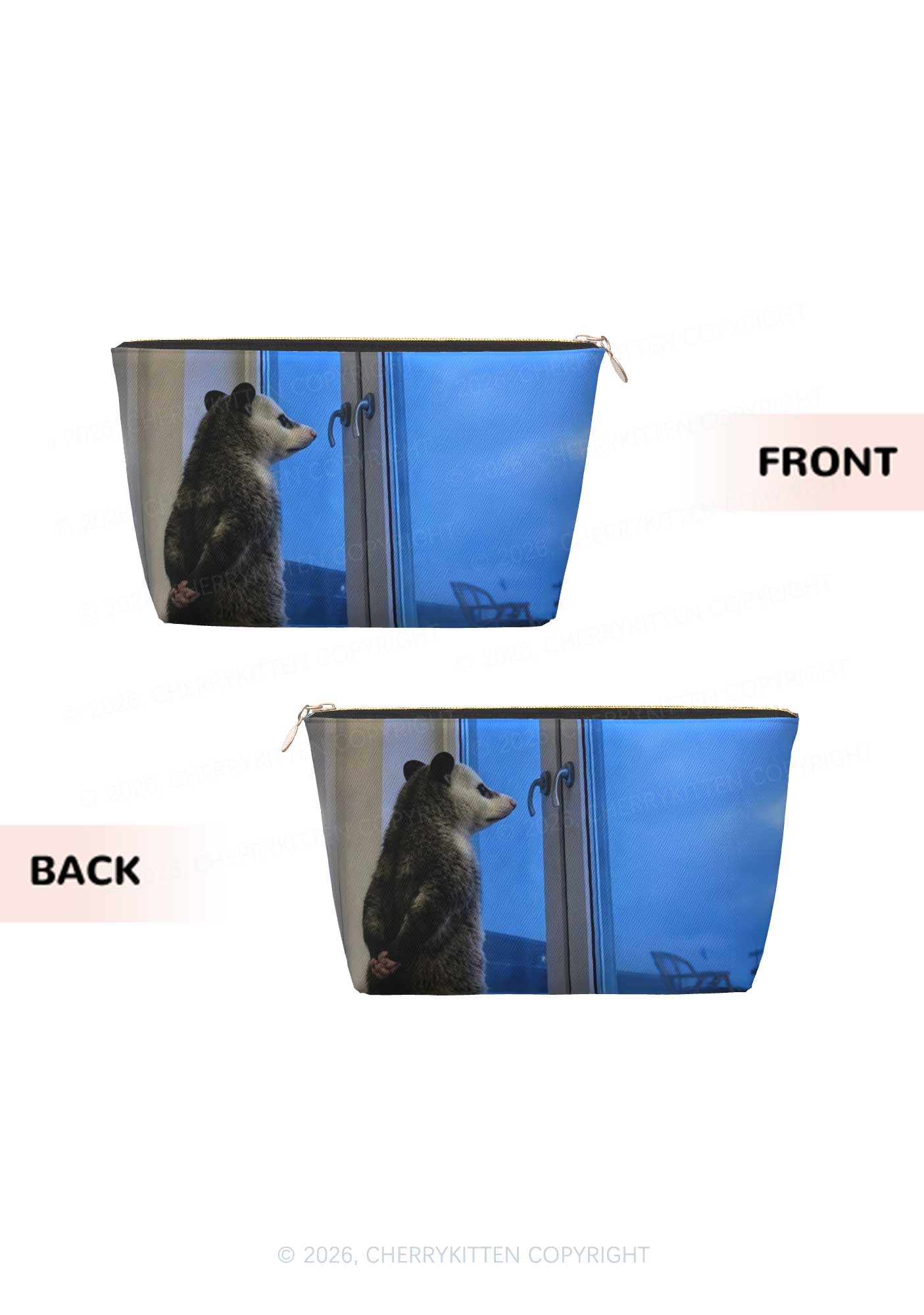 Moody Opossum Y2K Makeup Bag Cherrykitten