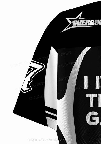Black I Do It For The Girls Pride Y2K Crop Sport Jersey Shirts Cherrykitten