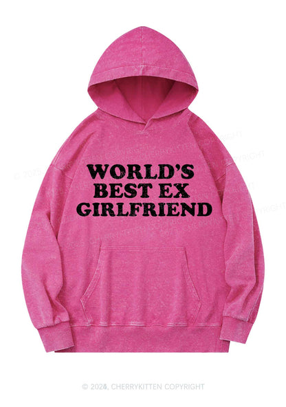 Best Ex Girlfriend Y2K Washed Hoodie Cherrykitten