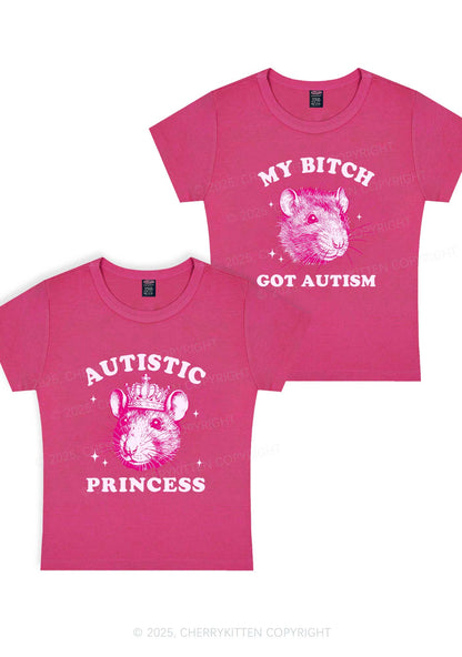 Autistic Princess Rats Y2K Valentine's Day Baby Tee Cherrykitten
