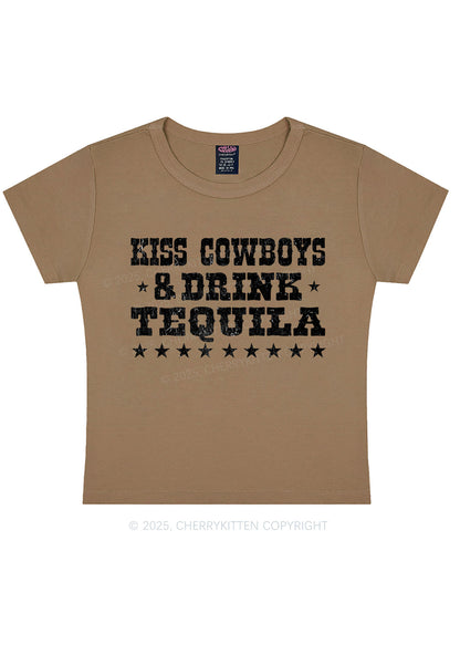 Kiss Cowboys Y2K Baby Tee Cherrykitten