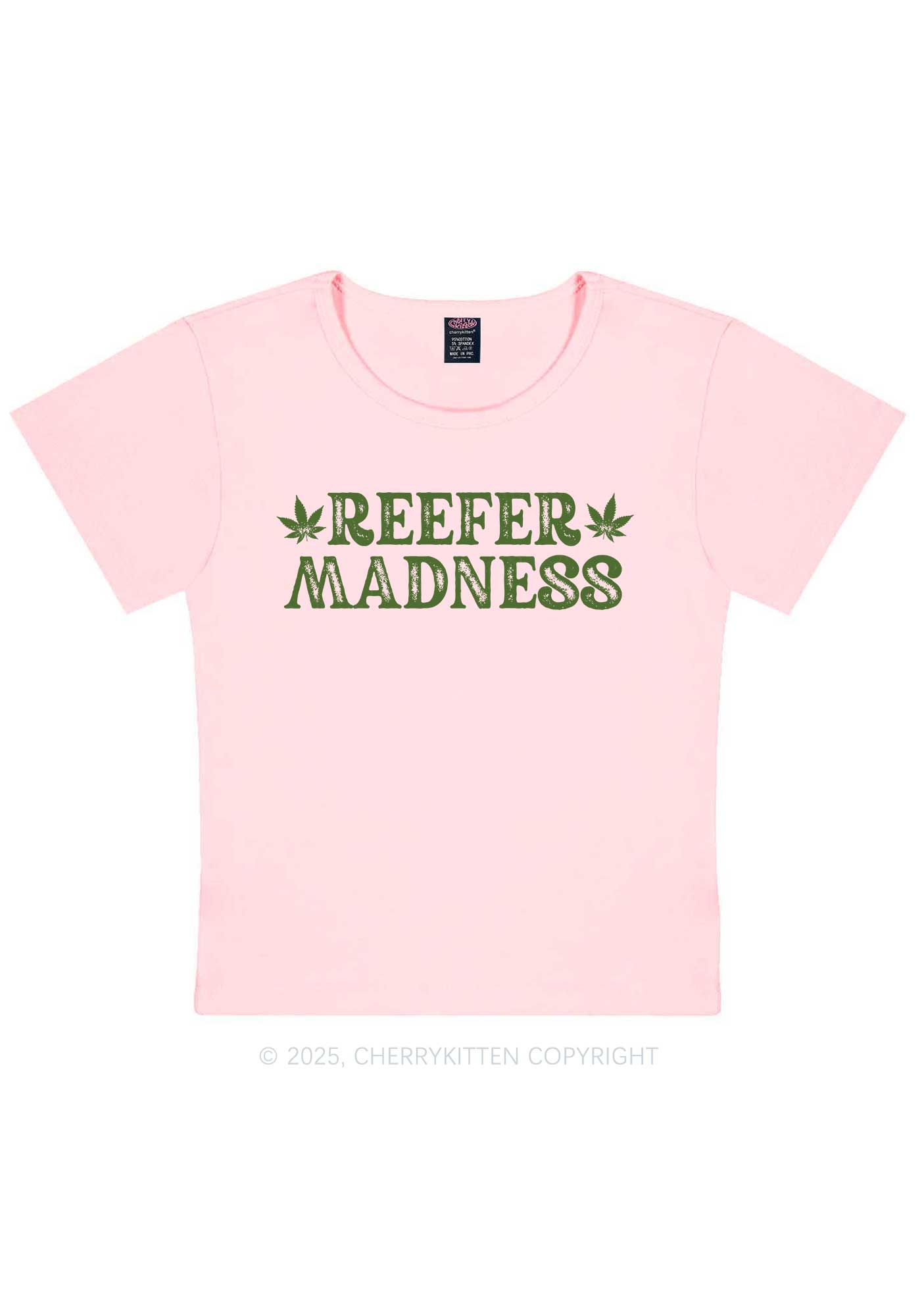 Green Madness Y2K Baby Tee Cherrykitten