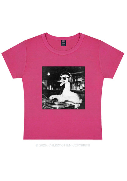 DJ Duck Y2K Baby Tee Cherrykitten