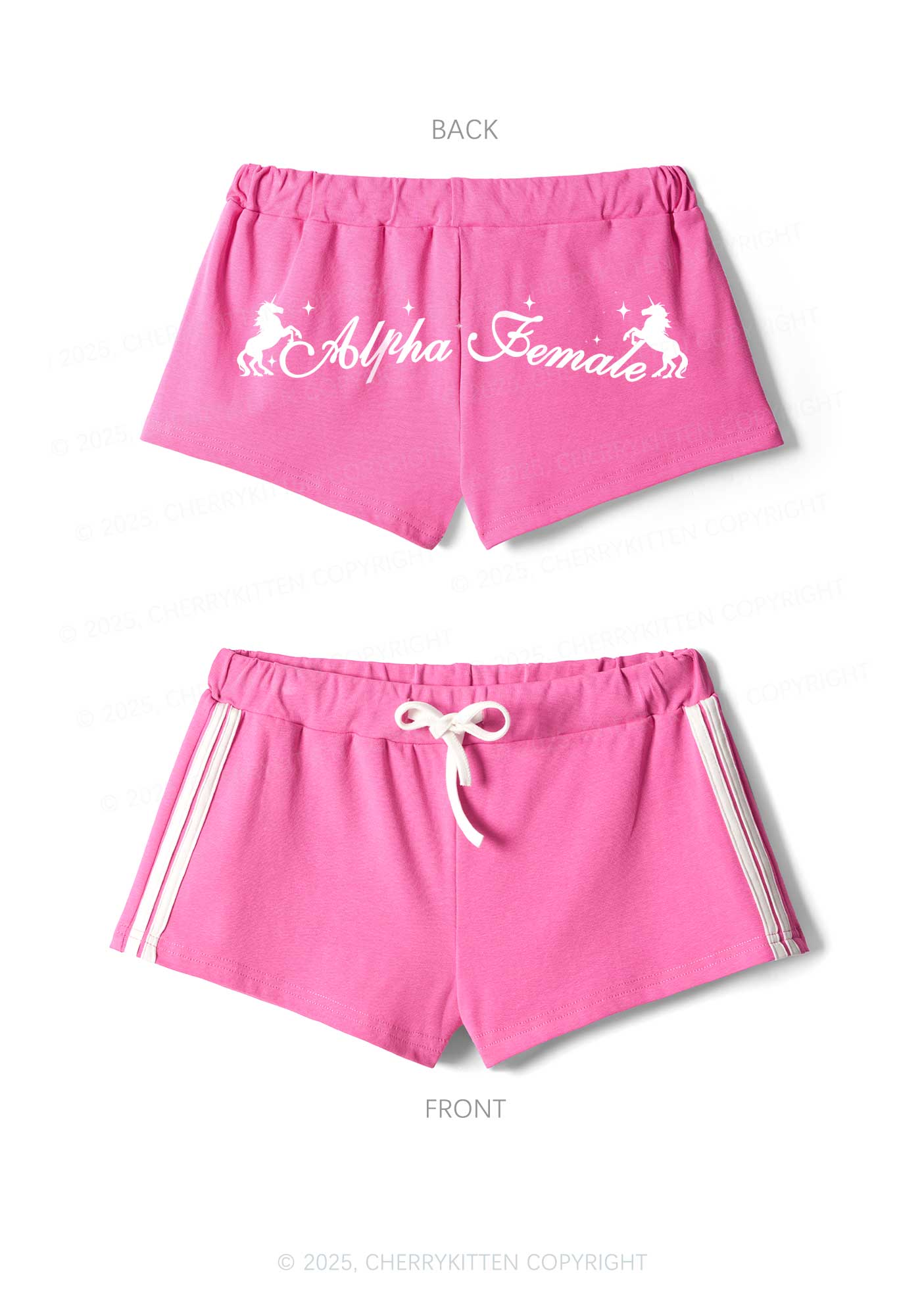 Alpha Female Y2K Drawstring Mini Shorts Cherrykitten