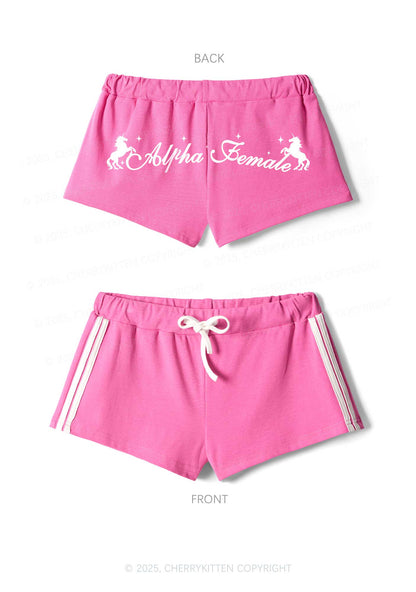 Alpha Female Y2K Drawstring Mini Shorts Cherrykitten