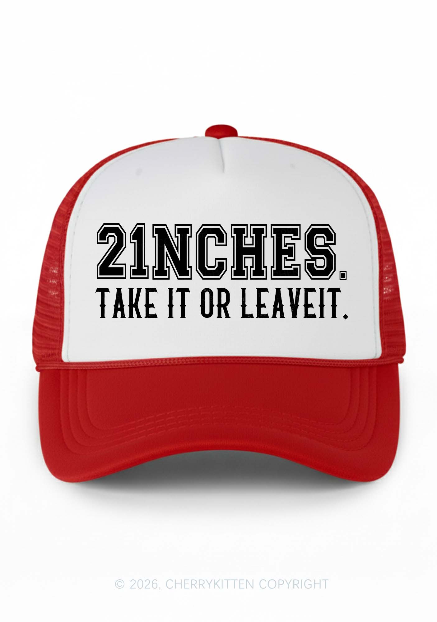 Take It Or Leave It Y2K Colorblock Trucker Hat Cherrykitten