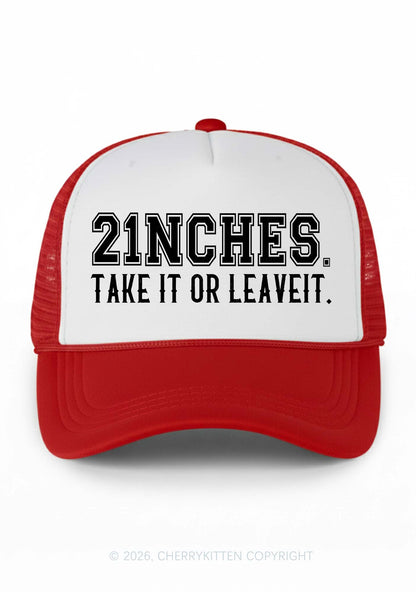 Take It Or Leave It Y2K Colorblock Trucker Hat Cherrykitten