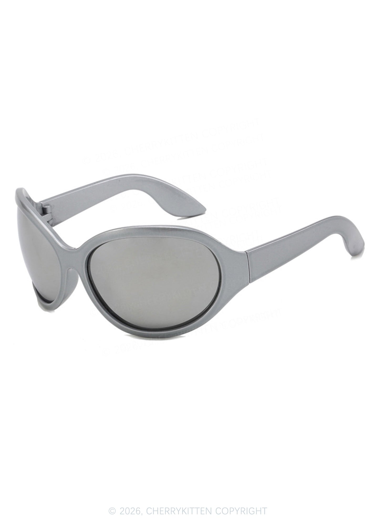 Y2K Large Framed Curved Sunglasses Cherrykitten