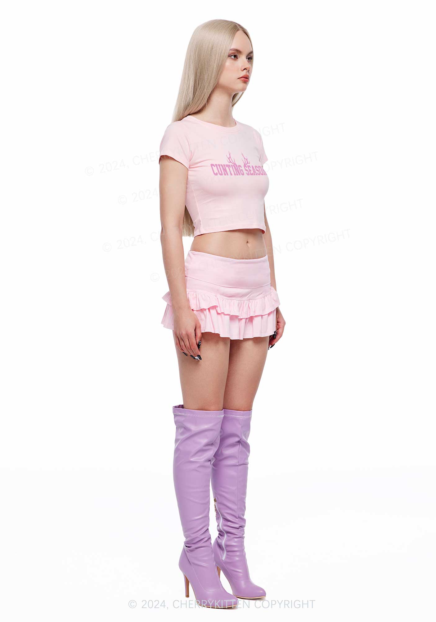 Cunting Season Y2K Baby Tee Cherrykitten