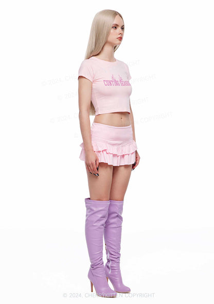 Cunting Season Y2K Baby Tee Cherrykitten