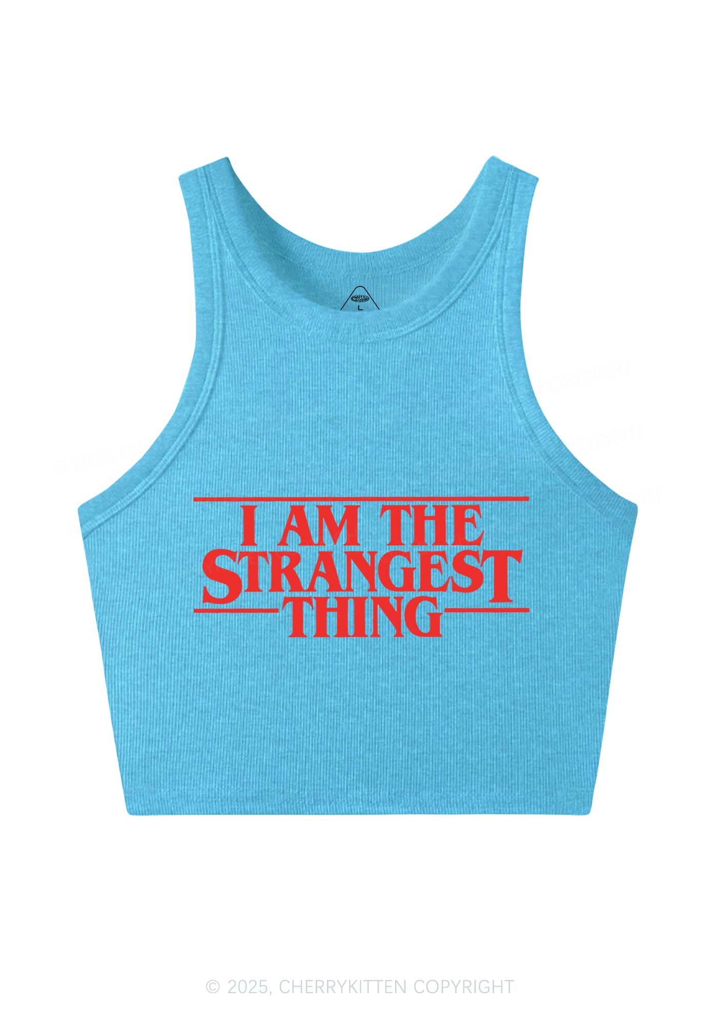 I Am The Strangest Thing Y2K Crop Tank Top Cherrykitten