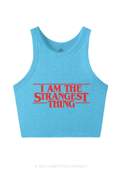 I Am The Strangest Thing Y2K Crop Tank Top Cherrykitten