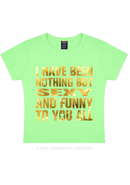 I Have Been Nothing Silver Foil Printed Y2K Baby Tee Cherrykitten