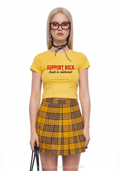 Support Rock Y2K Baby Tee Cherrykitten