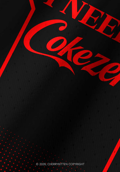 I Need A Zero Cola Y2K Crop Football Jersey Shirts Cherrykitten