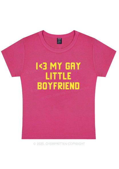 Love My Gay BF Pride Y2K Baby Tee Cherrykitten